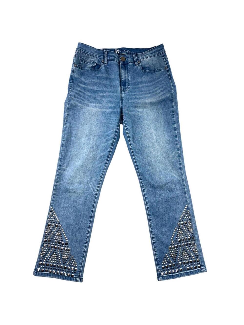 DG2 by Diane Gilman New Classic Stretch Stud Embellished Bootcut Jeans